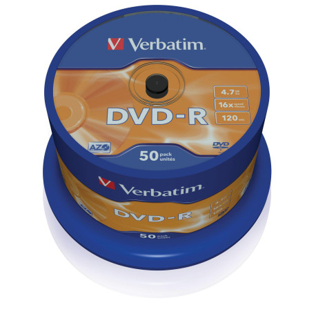 Verbatim DVD-R, General, 16X, 4.7GB Référence: 43548