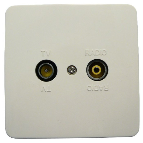 Maximum Wall outlet TV/Radio finish. Référence: 63501