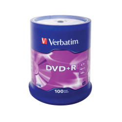 Verbatim DVD+R 16X 4.7GB Branded Référence: 43551