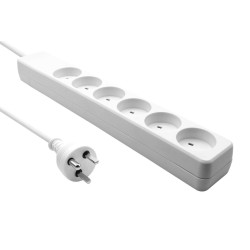 MicroConnect Danish EDB Power Strip 6-way Référence: W128444245