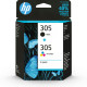 HP 305 2-Pack Tri-Color/Black Reference: W126091205