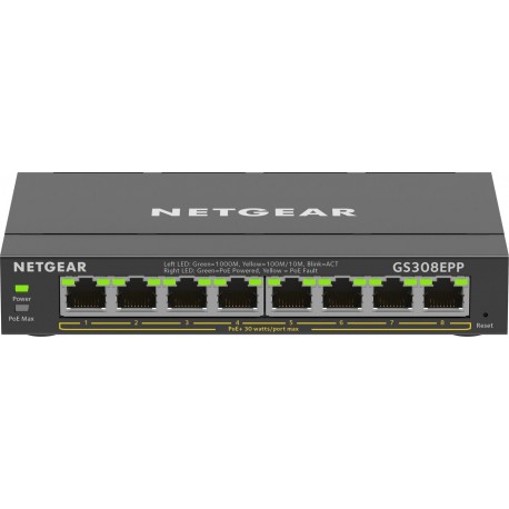 Netgear 8PT GE Plus Switch W/HI-PWR Référence: W126258133