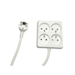 MicroConnect 4-way Power Strip Square Référence: W128951136