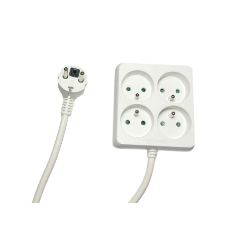MicroConnect 4-way Power Strip Square Référence: W128951136