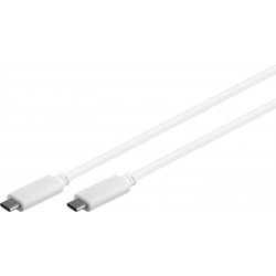 MicroConnect USB-C Gen2 cable, white. 1m Reference: USB3.1CC1W