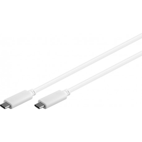 MicroConnect USB-C Gen2 cable, white. 1m Reference: USB3.1CC1W