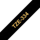 Brother Tape Gold on Black 12mm Référence: TZE334