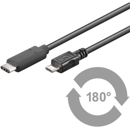 MicroConnect USB-C to USB2.0 Micro B 1M Référence: USB3.1CAMIB1