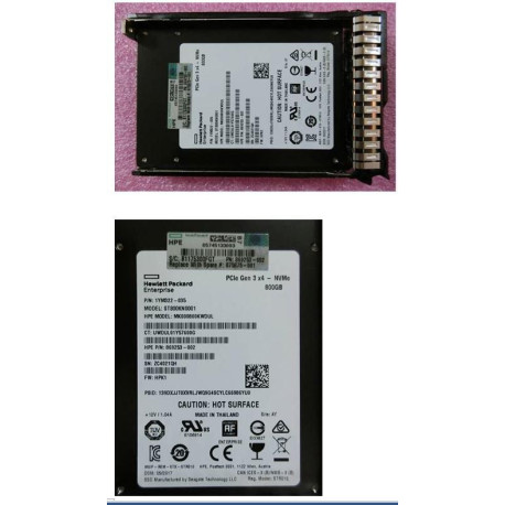 Hewlett Packard Enterprise SSD 800GB SFF NVME X4 MU SCN Reference: W127256913 [Reconditionné par le constructeur]