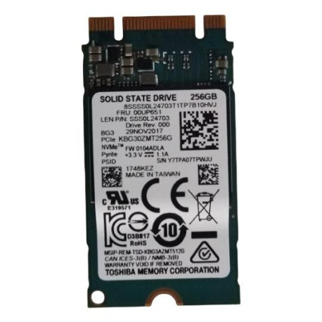 Lenovo 256GB M.2 2242 PCIe 3.0 SSD Référence: 00UP651