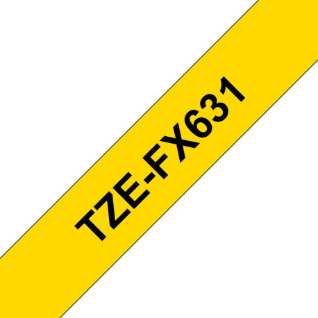 Brother Tape Black on Yellow 12mm Référence: TZEFX631