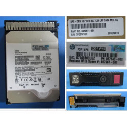 Hewlett Packard Enterprise HD 10TB 6G 7.2K LFF SATA MDL Reference: 857967-001