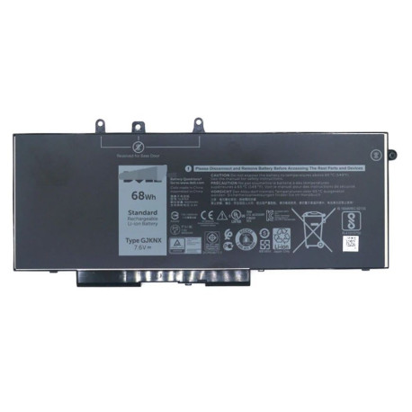 Dell Battery, 68WHR, 4 Cell, Référence: W129299504