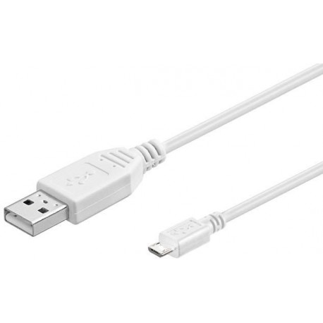 MicroConnect Micro USB Cable, White, 5m Reference: USBABMICRO5W