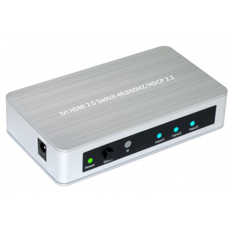 MicroConnect HDMI 2.0 Switch 3 to 1 way Référence: W125660961
