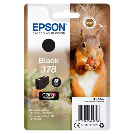 Epson Singlepack Black 378 Reference: C13T37814020