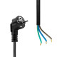 MicroConnect Schuko Open End power cord Référence: W129126741