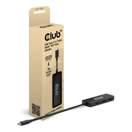Club3D Interface Hub Usb Type-C Black Référence: W129022109