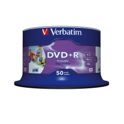 Verbatim DVD+R printable 16X Wide 4.7GB Référence: 43512
