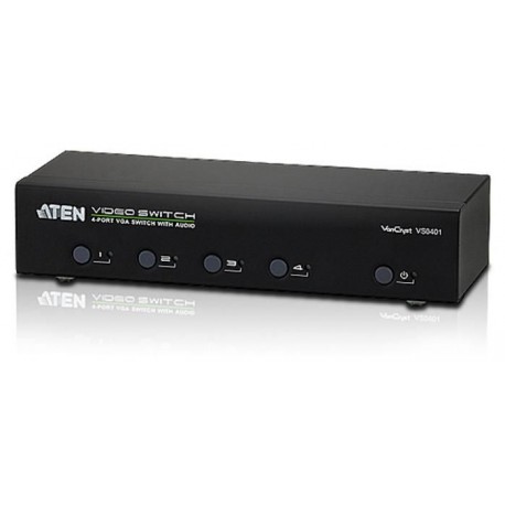 Aten 4-port VGA Audio/Video switch Référence: VS0401-AT-G