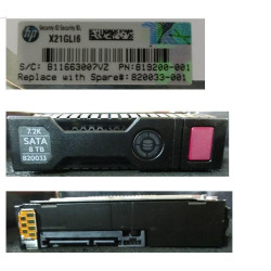 Hewlett Packard Enterprise DRV HD 8TB 6G 7.2K 3.5 SATA Reference: 820033-001