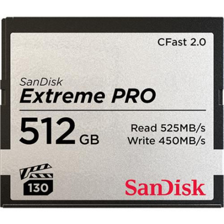 Sandisk Extreme Pro 512 Gb Cfast 2.0 Référence: W128265216