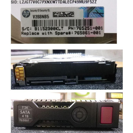 HP DRV 4TB 6G 7.2K 3.5 SATA Référence: 765861-001