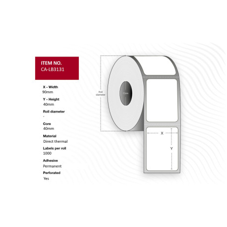 Capture Label 90 x 40mm, Core 40, Reference: W128495200