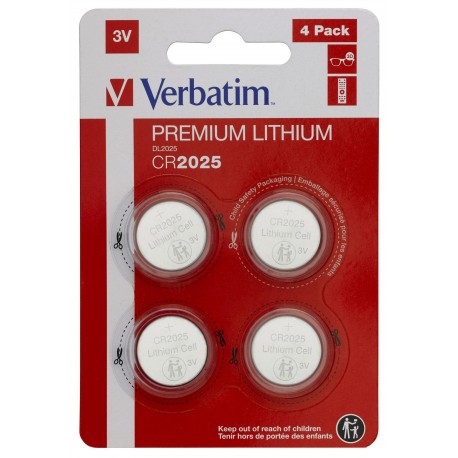 Verbatim LITHIUM BATTERY CR2025 3V 4 Reference: W126181785