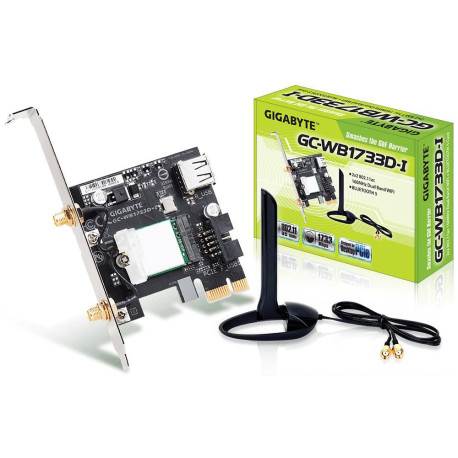 Gigabyte WLAN & Bluetooth 5.0 (PCIe x1) Référence: GC-WB1733D-I