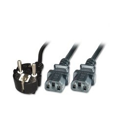 MicroConnect Power Y-Cord 1.8m Black IEC320 Reference: PE011318