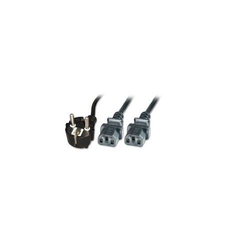 MicroConnect Power Y-Cord 1.8m Black IEC320 Reference: PE011318