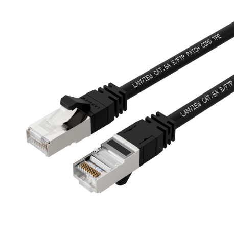 Lanview CAT6A S/FTP 1,5m Black LSZH, Référence: W128794184