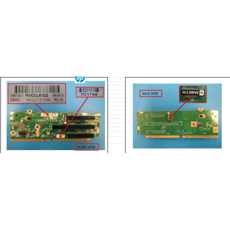 HP SPS-PCA 3S 2X8 X16 PCI-E M.2 Référence: 877946-001
