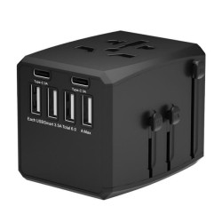 MicroConnect World Travel Adapter, 4 USB A Reference: W128327830