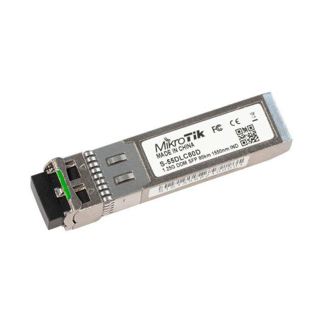 MikroTik SFP module 1.25G SM 80km Reference: S-55DLC80D