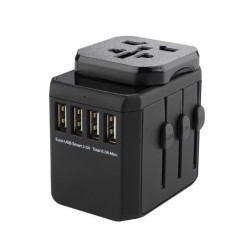 MicroConnect World Travel Adapter, 4 USB A Reference: W128327853