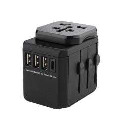 MicroConnect World Travel Adapter, 3 USB A Reference: W128327859