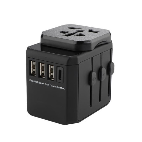 MicroConnect World Travel Adapter, 3 USB A Reference: W128327859