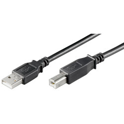 MicroConnect USB2.0 A-B 3m M-M, BLACK Référence: USBAB3B