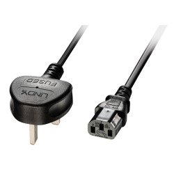 Lindy 3m UK 3 Pin to C13 Mains Reference: W128456601