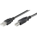 MicroConnect USB2.0 A-B 5m M-M Black Reference: USBAB5B