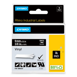 DYMO RHINO 9 MM VINYL WHITE ON Référence: W125849290