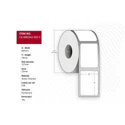 Capture Label 102 x 76mm, Core 25mm, Reference: W128891390