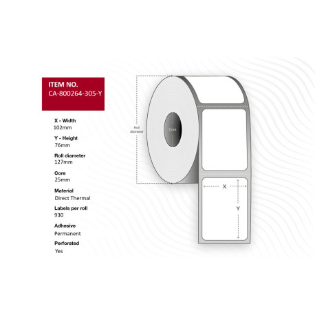 Capture Label 102 x 76mm, Core 25mm, Reference: W128891390