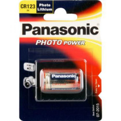 Panasonic CR123 A, 3V, 1400mAh Reference: CR-123AL/1BP