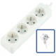 LOGON PROFESSIONAL 4-WAY POWER STRIP: WHITE - Référence: W128317406