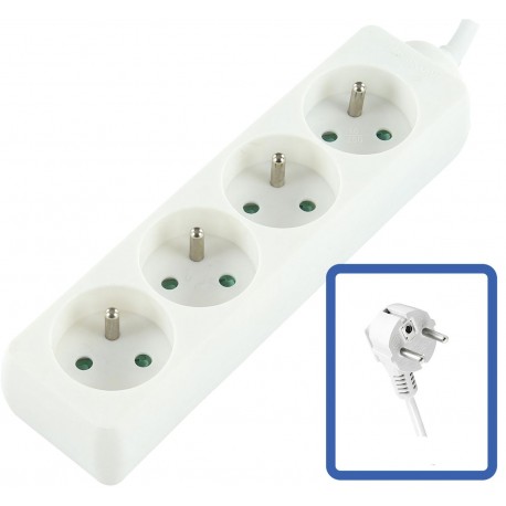 LOGON PROFESSIONAL 4-WAY POWER STRIP: WHITE - Référence: W128317406