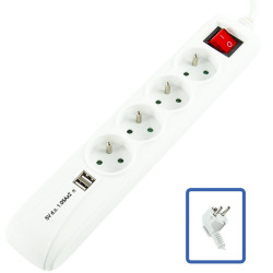 LOGON PROFESSIONAL 4-WAY+2 USB POWER STRIP: Référence: W128317409