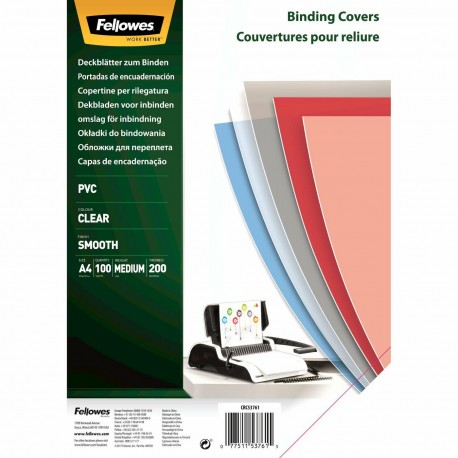 Fellowes Binding Cover A4 Pvc Référence: W128263320